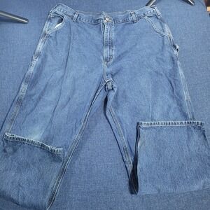 Carhartt 813 DPS Original Dungarees Fit Mens Jeans 42 x 30 Blue Cotton